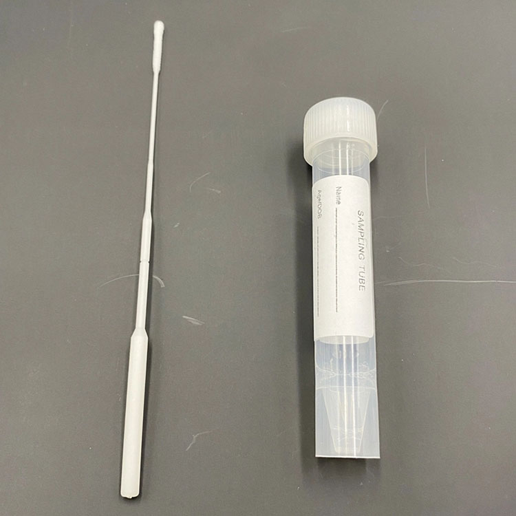 Флокированный назальный тампон для тестирования с трубкой